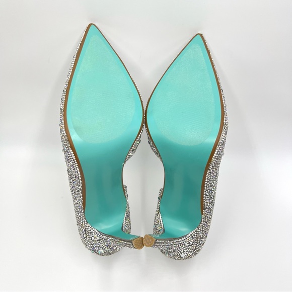 Betsey Johnson Women's SB Hazil Jeweled Silver Stiletto Heels Pumps Shoes 9 - Picture 10 of 15